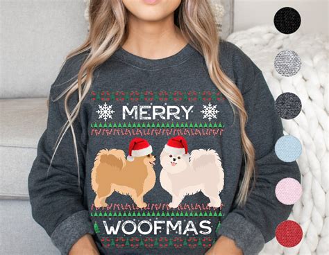 Pomeranian Christmas Sweater Pomeranian Gift Ugly Pomeranian Sweater ...