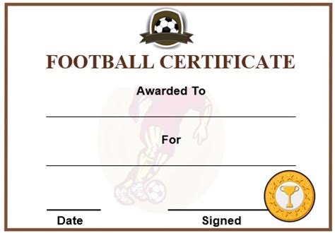 30 Free Printable Football Certificate Templates