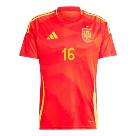 Camiseta De Fútbol España Rodrigo 16 1ª Equipación Euro 2024