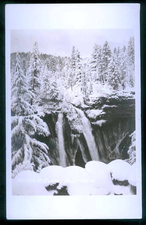 Winter at Burney Falls California Real Photo Postcard Undated | Etsy