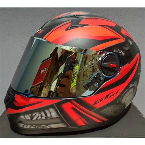 Capacete Fechado Fw Gtn R C Viseira Colorida Cristal Extra Shopee