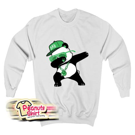 Dabbing Panda Funny Sweatshirt – Peanuts Shirt Clothing Store