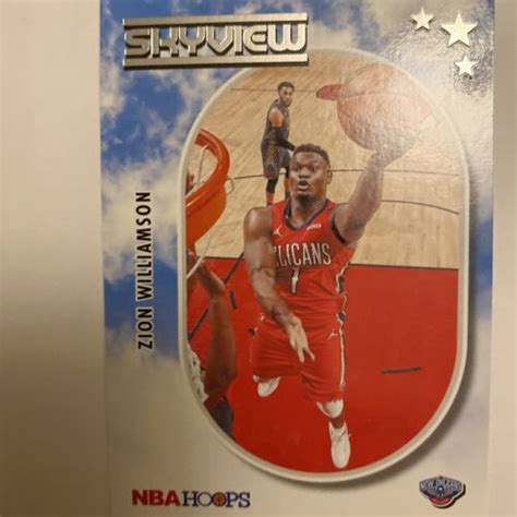 Zion Williamson Skyview Panini Nba Hoops Basketball Card Ebay