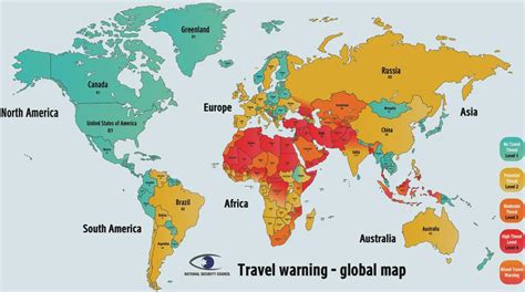 Travel warning map for Israelis (2023-12-04) : r/Israel