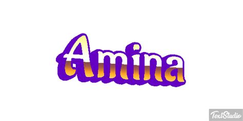 Amina Name Animated  Logo Designs