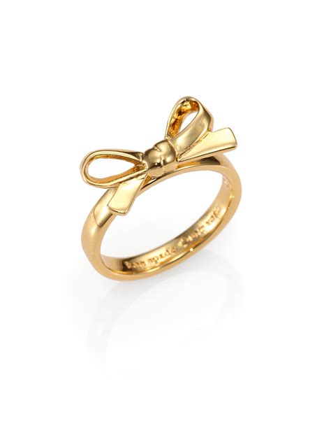 Kate Spade Bow Ring in Gold | Lyst