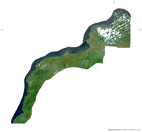 Zamboanga Del Norte Philippines Isolated Sentinel Satellit Stock