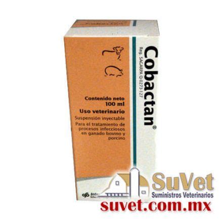 COBACTAN Inyectable Sobre Pedido Y Disponibilidad Frasco De 100 Ml SUVET