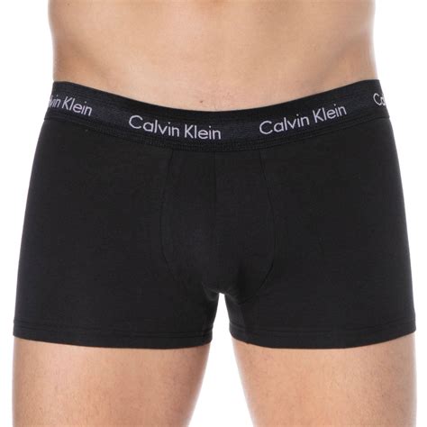 Calvin Klein 3 Pack Cotton Stretch Trunks Black Color Logo Inderwear