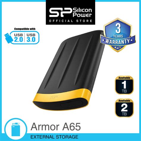 Silicon Power Armor A65 External Hard Drive 1TB / 2TB Portable Hard ...