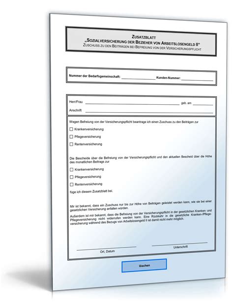 Sozialversicherung Bürgergeld Formular zum Download