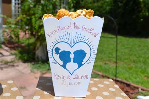 Popped The Question Popcorn Box Favor He Popped The Question