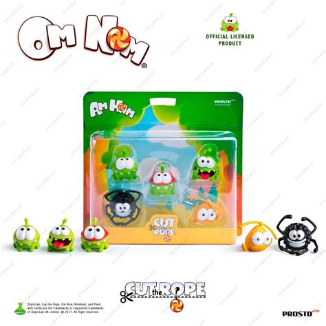 Buy Om-nom- 5 Plastic Figures for Om Nom-Cut The Rope Toys om nom-Cut ...