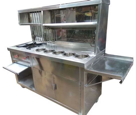 Stainless Steel Chat Display Counter For Street Food Stall At Rs 25000