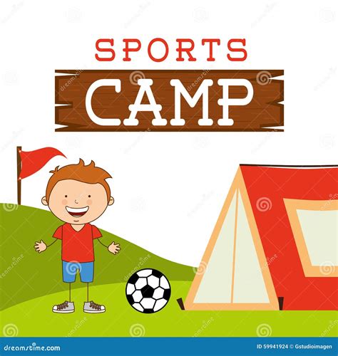 Sports Camp Stock Vector Illustration Of House Outdoor 59941924