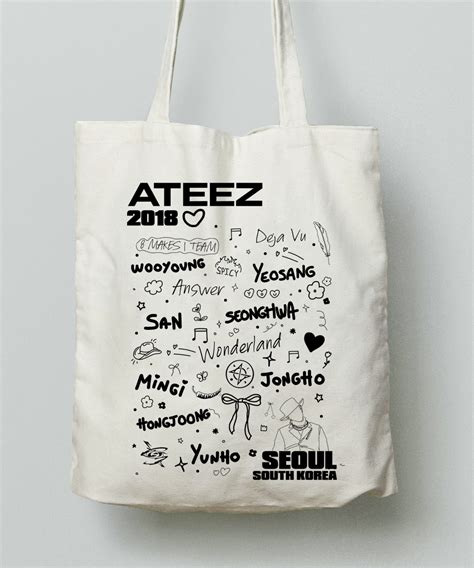 Ateez Love Collage Tote Bag Maray Alvarez Shop