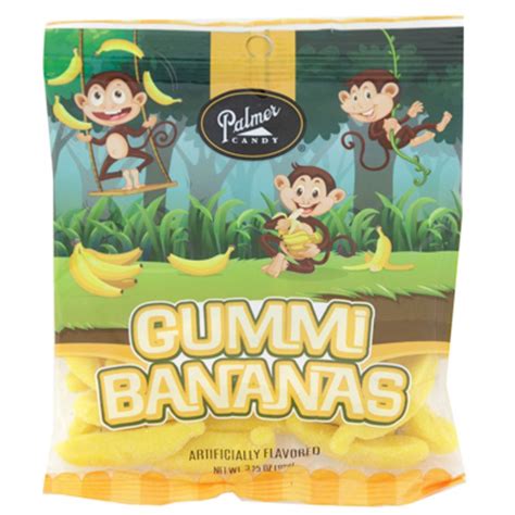 8 Wholesale Gummi Bananas 3 25 Oz Peg Bag Wsd