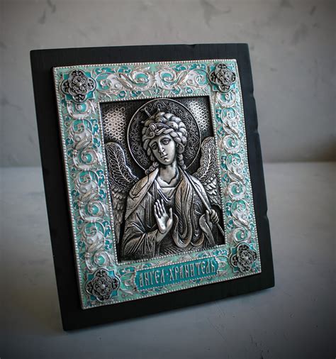 Guardian Angel Icon Orthodox Icon of a Guardian Angel Holy - Etsy