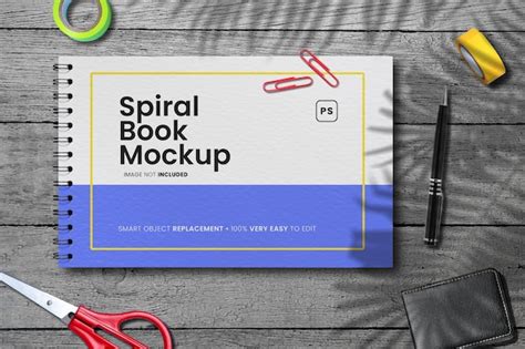 Premium PSD | Spiral book mockup psd