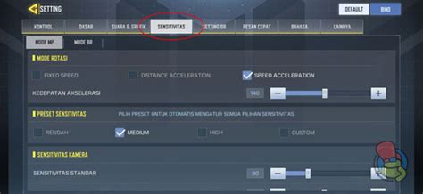 Cara Setting Sensitivitas COD Mobile Terbaik Mode MP BR