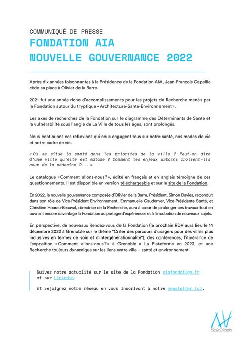 Télécharger le Communiqué de Presse