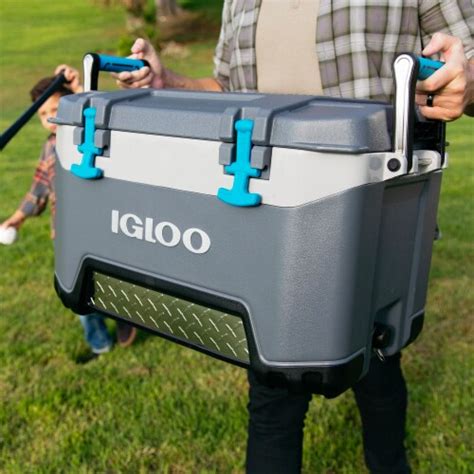 Igloo Bmx Spacious 52 Quart Durable Cooler With Insulated Lid And Handles Gray 1 Piece Frys