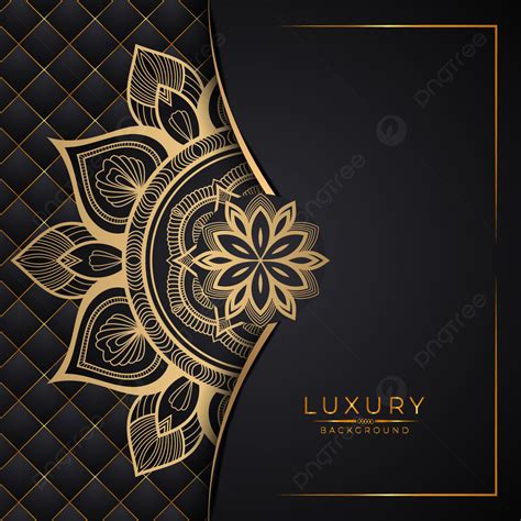 Ornamental Luxury Gold Color Islamic Mandala Design Background Tribal