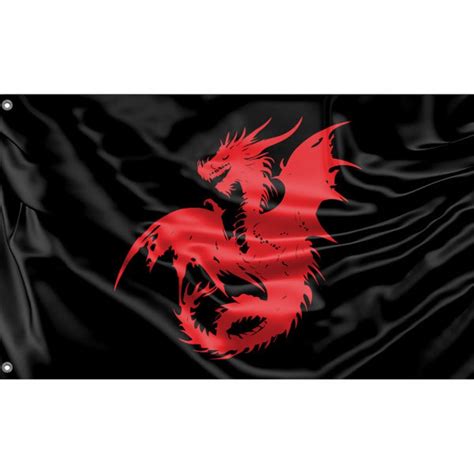 red dragon iv flag unique design print hiqh quality materials