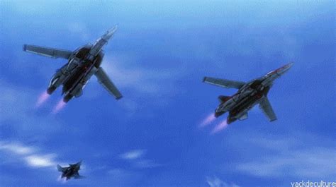 Много аниме гифок Variable Fighter Macross Delta Anime Гифки