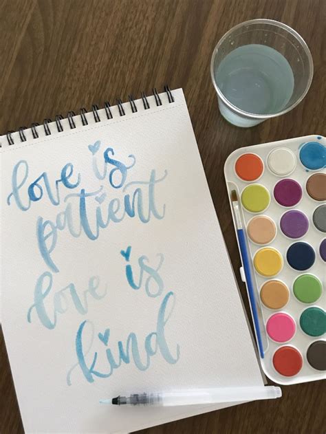 Using Water Color For Calligraphy Watercolor Hand Lettering Pen And