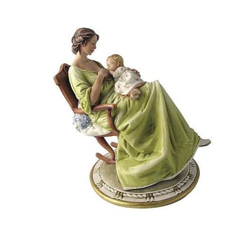 Scultura In Porcellana Mother On Rocking Chair Porcellane Principe