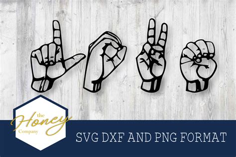 Love Sign Language Svg Graphic By The Honey Company · Creative Fabrica