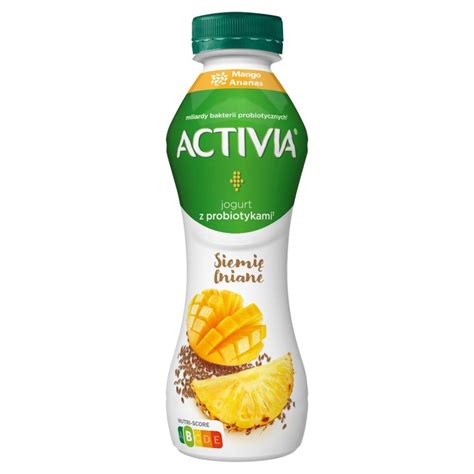 Activia Jogurt siemię lniane mango ananas 280 g E Leclerc