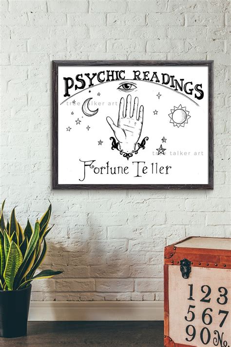 Psychic Reader Sign Vintage Style Fortune Teller Sign Etsy Canada