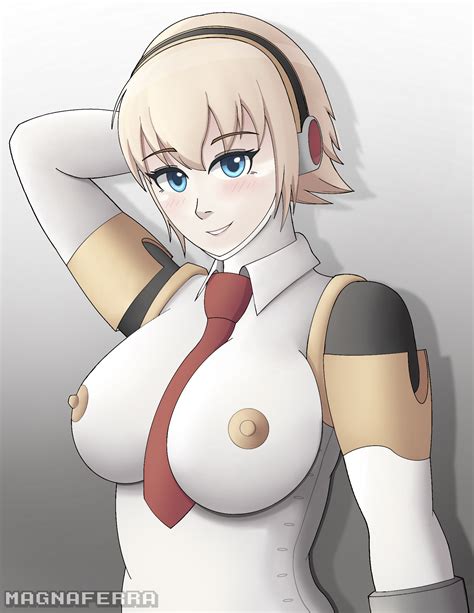 Rule 34 Aegis Persona Aigis Persona Atlus Blush Breasts Magna Ferra Nipples Persona