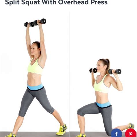 Split Squat With Over Head Press By ꧁𝒩𝒶𝓉𝒽𝒶𝓁𝒾ℯ ꧂ ℒ𝒾𝓉𝒶𝓁𝒾ℯ𝓃 Exercise How To Skimble