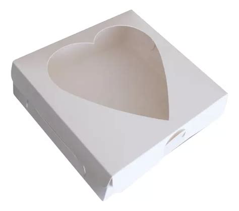 100 Caja Cartón Para Pastel Cupcake Corazón 20x19x6 5 Blanc Envío gratis