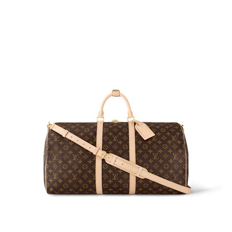 Keepall Bandoulière 50 Monogram Canvas Personalization Leather Goods