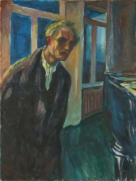 Edvard Munch - Self portrait (The Night wanderer) [1924] : r/museum