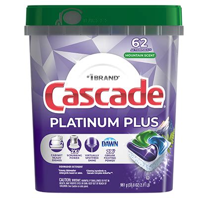 Cascade Platinum Plus Actionpacs Mountain Scent Cascade Dishwasher