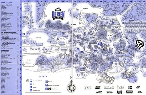 1995 Darien Lake Park Map Darien Lake Lake Park Theme Park Atelier