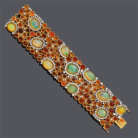 Best Diamond Bracelets OPAL AND DIAMOND BRACELET White And Yellow