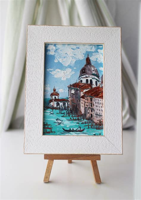 Venice Canal Oil Painting Framed Original Venezia Painting - Etsy