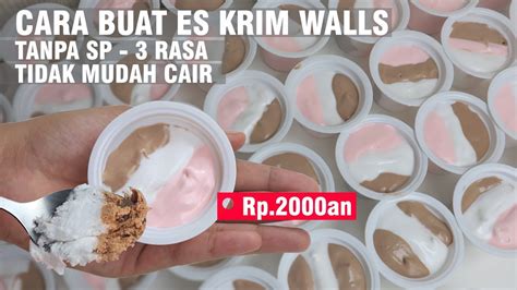 Cara Buat Es Krim Walls 3 Rasa Dirumah Hanya 1 Paketan Saja Bisa Jadi