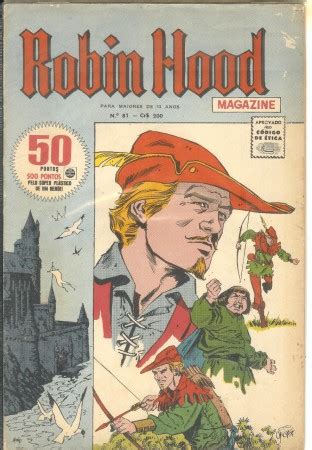 HQ ROBIN HOOD RGE nº 81 1966 Uma Bela Capa Lenda Inglesa