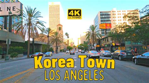 Driving Koreatown Neighborhood In Los Angeles California Usa 4k Uhd