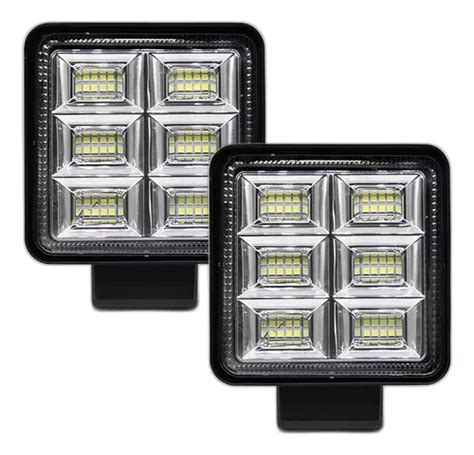 Kit Farol Led Quadrado Milha W V V Extra Forte Parcelamento