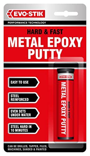 2 Packs Of Evo Stik Hard Fast Metal Epoxy Adhesive Glue Putty 50g 1