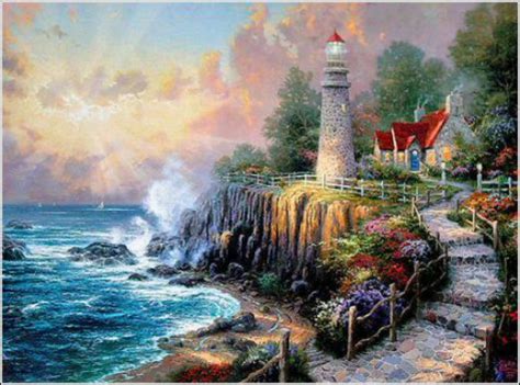 Thomas Kinkade Lighthouse Wallpaper Wallpapersafari