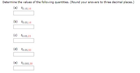 Solved Determine The Values Of The Following Quantities